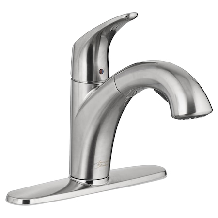 American Standard Colony PRO 1-Handle Pull-Out Kitchen Faucet, Stainless Steel 7074100.075